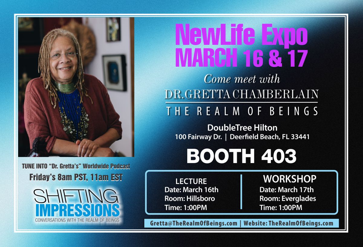 New Life Expo 3/16/24 Announcement Event Header Image of Gretta with pertinent information
