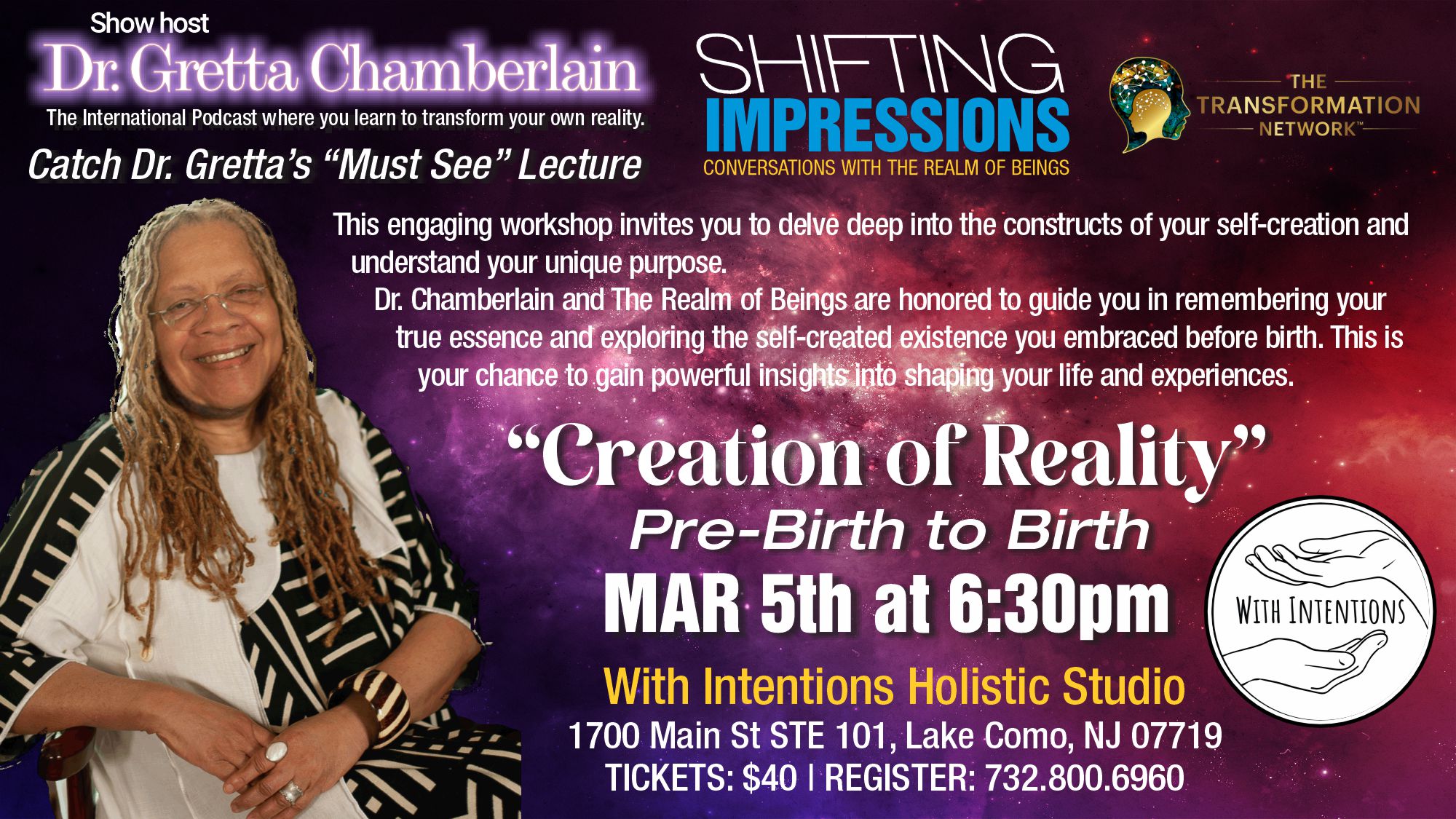 Creation of Reality Lecture at With Intentions Holistic Studio